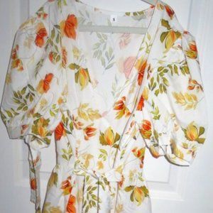 white floral summer dress size small
